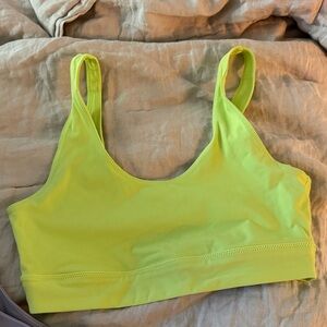 Free People Movement -Win Win Scoop Neck Sports Bra highlighter yellow